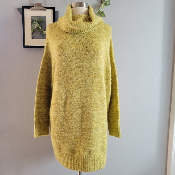 TopShop Oversized Roll Neck Pull Over Sweater Dress 0-2 - Picture 3 of 12